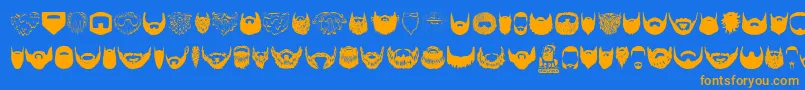 fuente Beard – Fuentes Naranjas Sobre Fondo Azul