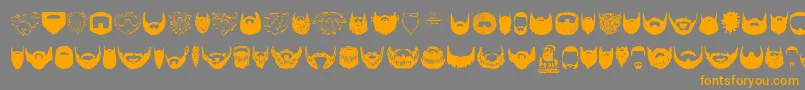 Beard Font – Orange Fonts on Gray Background