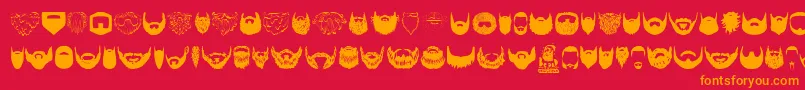 Beard Font – Orange Fonts on Red Background