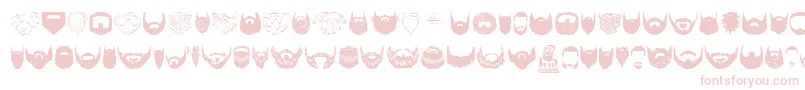 Шрифт Beard – розовые шрифты на белом фоне