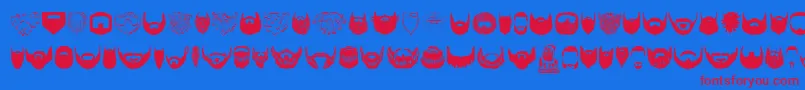 Beard Font – Red Fonts on Blue Background