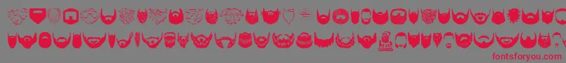 Police Beard – polices rouges sur fond gris