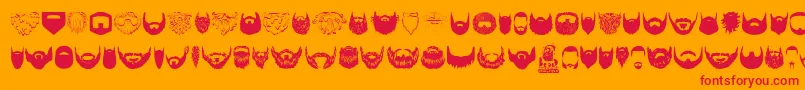 Beard Font – Red Fonts on Orange Background