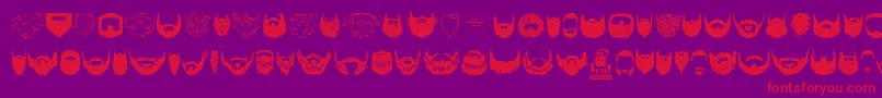 Beard Font – Red Fonts on Purple Background