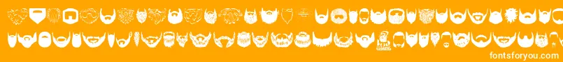 Beard Font – White Fonts on Orange Background