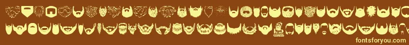 Шрифт Beard – жёлтые шрифты на коричневом фоне