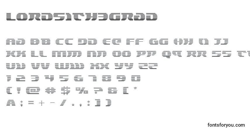 Schriftart Lordsith3grad – Alphabet, Zahlen, spezielle Symbole