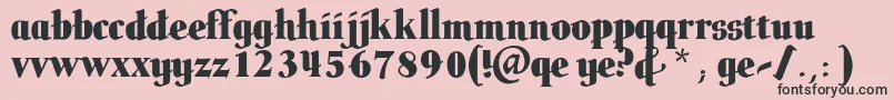 Butteler Font – Black Fonts on Pink Background