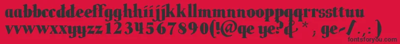 Butteler Font – Black Fonts on Red Background
