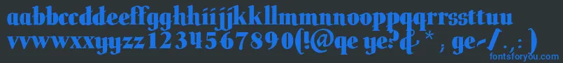 Butteler Font – Blue Fonts on Black Background