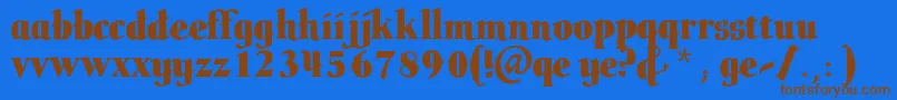 Butteler Font – Brown Fonts on Blue Background