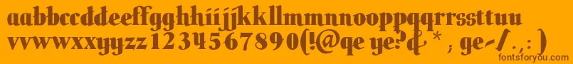 Butteler Font – Brown Fonts on Orange Background