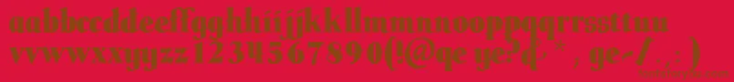 Butteler Font – Brown Fonts on Red Background