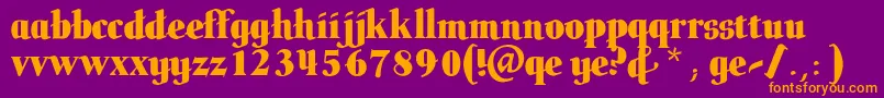 Butteler Font – Orange Fonts on Purple Background