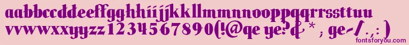 Butteler Font – Purple Fonts on Pink Background