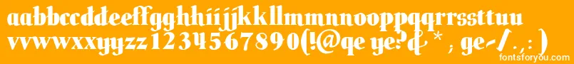 Butteler Font – White Fonts on Orange Background