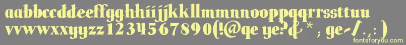 Butteler Font – Yellow Fonts on Gray Background