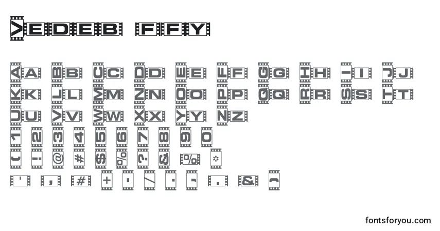 Шрифт Vedeb ffy – алфавит, цифры, специальные символы