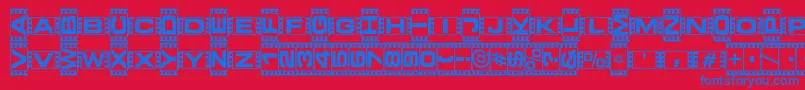 Vedeb ffy Font – Blue Fonts on Red Background