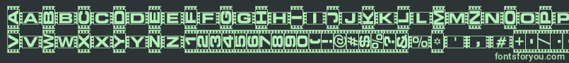 Vedeb ffy Font – Green Fonts on Black Background