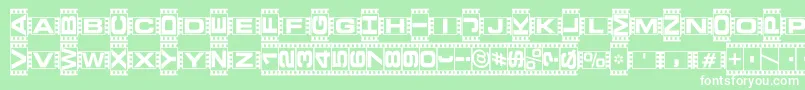 フォントVedeb ffy – 緑の背景に白い文字
