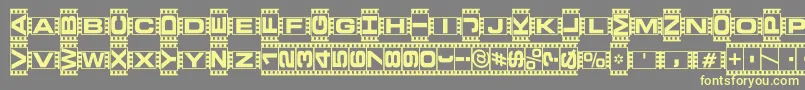 Vedeb ffy Font – Yellow Fonts on Gray Background
