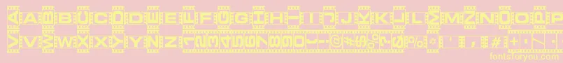 Vedeb ffy Font – Yellow Fonts on Pink Background