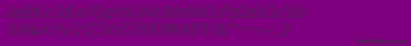 SanscondlhItalic Font – Black Fonts on Purple Background