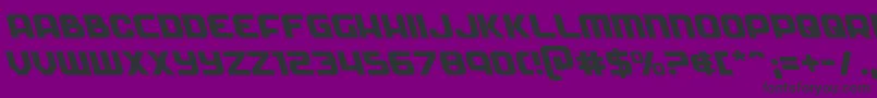 Soldierleft-Schriftart – Schwarze Schriften auf violettem Hintergrund