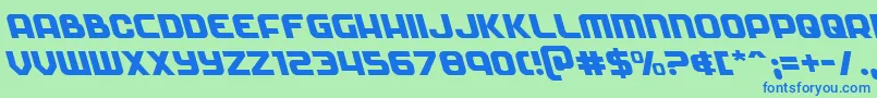 Soldierleft Font – Blue Fonts on Green Background
