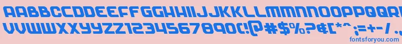 Soldierleft Font – Blue Fonts on Pink Background