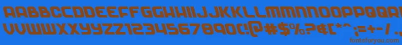 More about Soldierleft Font Soldierleft Font – Brown Fonts on Blue Background
