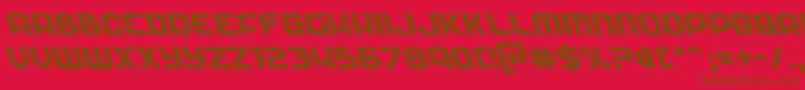 Soldierleft Font – Brown Fonts on Red Background