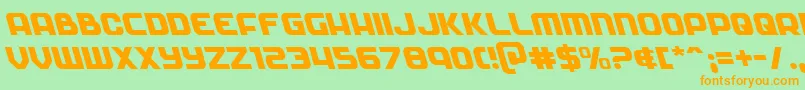 Soldierleft Font – Orange Fonts on Green Background