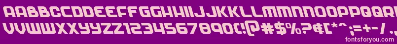 Soldierleft Font – Pink Fonts on Purple Background