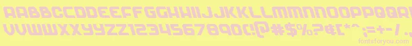 Soldierleft Font – Pink Fonts on Yellow Background