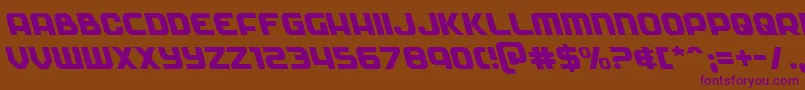 Soldierleft Font – Purple Fonts on Brown Background