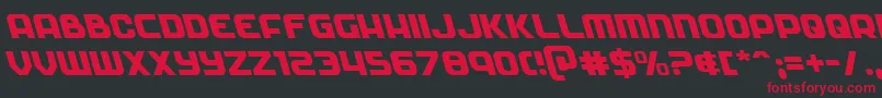 Soldierleft Font – Red Fonts on Black Background