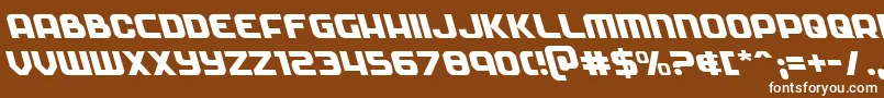 Soldierleft Font – White Fonts on Brown Background
