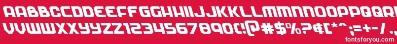 Soldierleft Font – White Fonts on Red Background