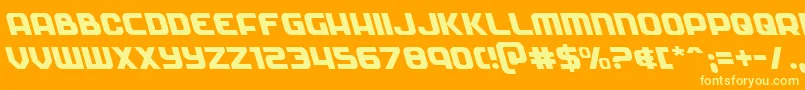 Soldierleft Font – Yellow Fonts on Orange Background