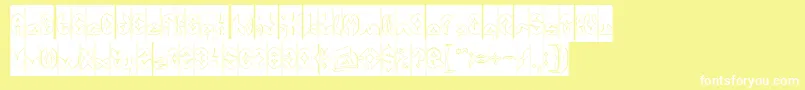 AirplaneHollowInverse Font – White Fonts on Yellow Background