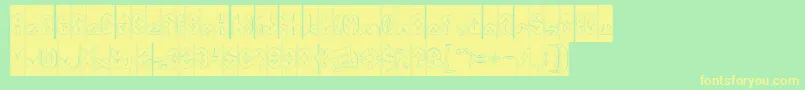 More about AirplaneHollowInverse Font AirplaneHollowInverse Font – Yellow Fonts on Green Background