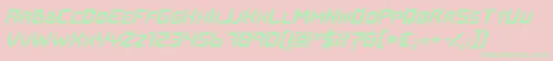 Baumarktitalic Font – Green Fonts on Pink Background