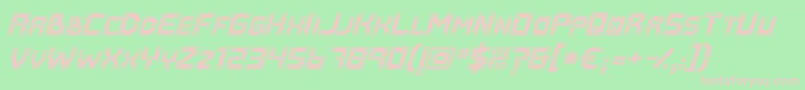 Baumarktitalic Font – Pink Fonts on Green Background