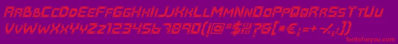 Baumarktitalic Font – Red Fonts on Purple Background