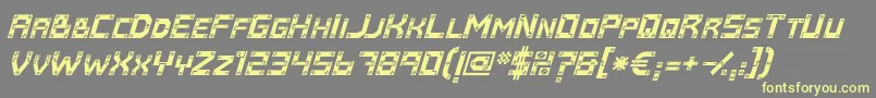 Baumarktitalic Font – Yellow Fonts on Gray Background