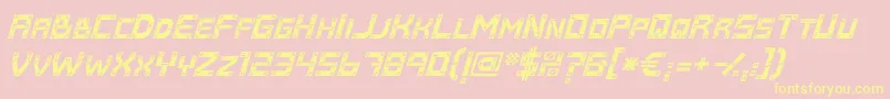 Baumarktitalic Font – Yellow Fonts on Pink Background