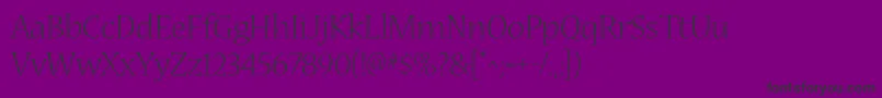 NuevastdLight Font – Black Fonts on Purple Background