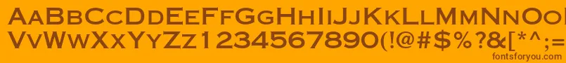 Fonte Copperplategothicstd31ab – fontes marrons em um fundo laranja
